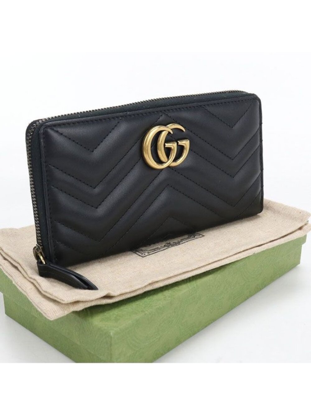 Gucci GG Marmont Wallet Zip Around Leather